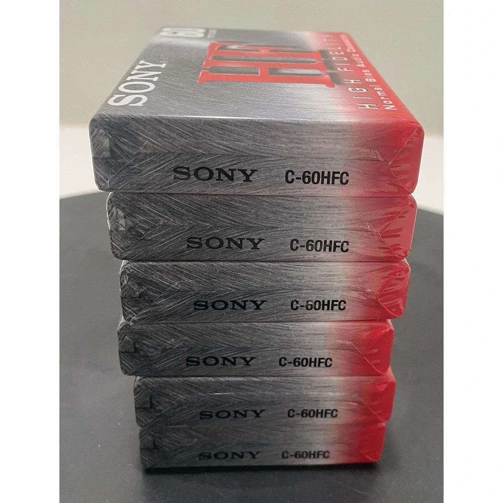 Sony HF 60 Min Audio Cassettes Pack of 6 Sealed New C-60HFC Type 1 Normal Bias⁠